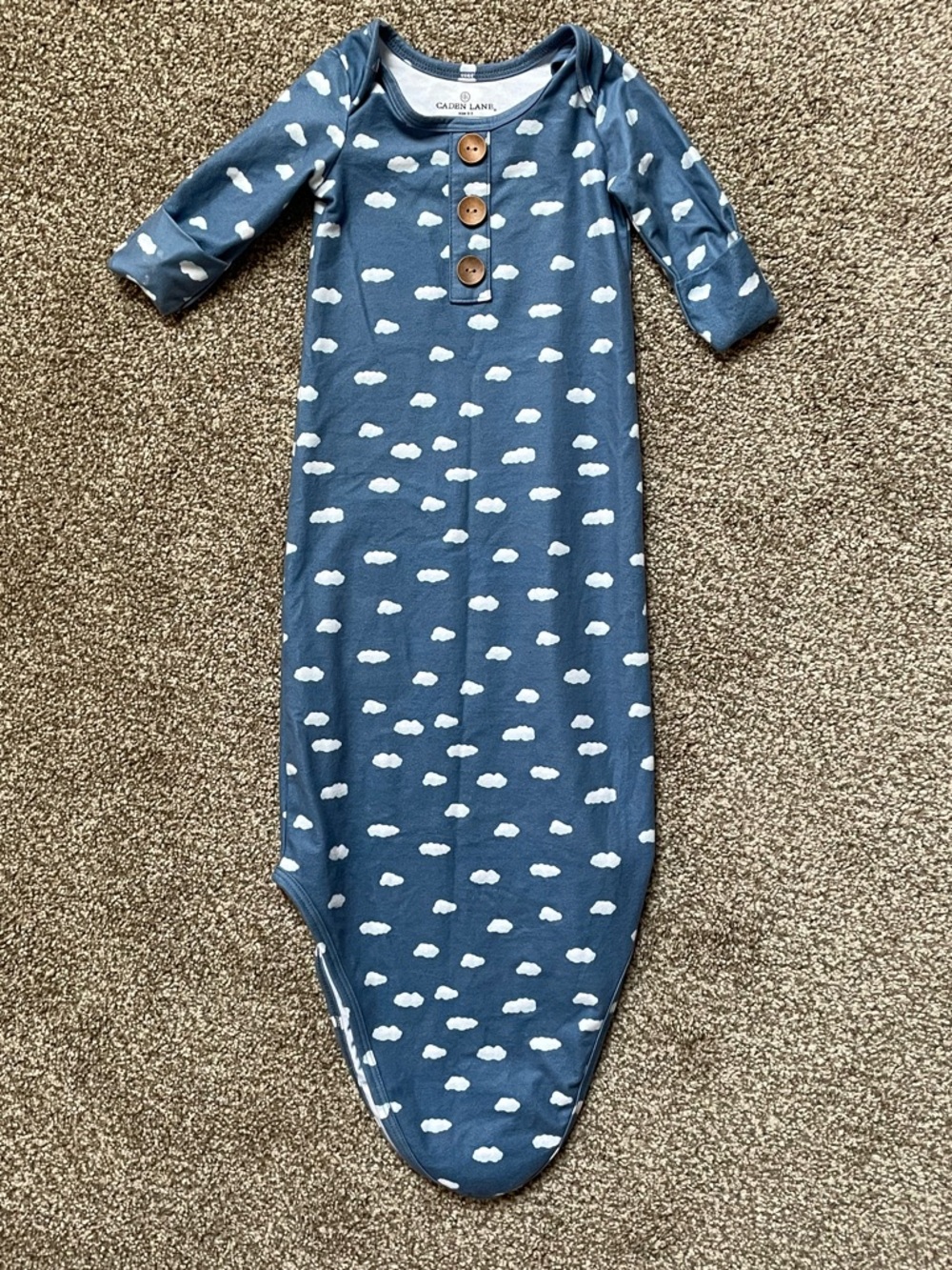 Caden Lane Blue Clouds Baby Tie Gown